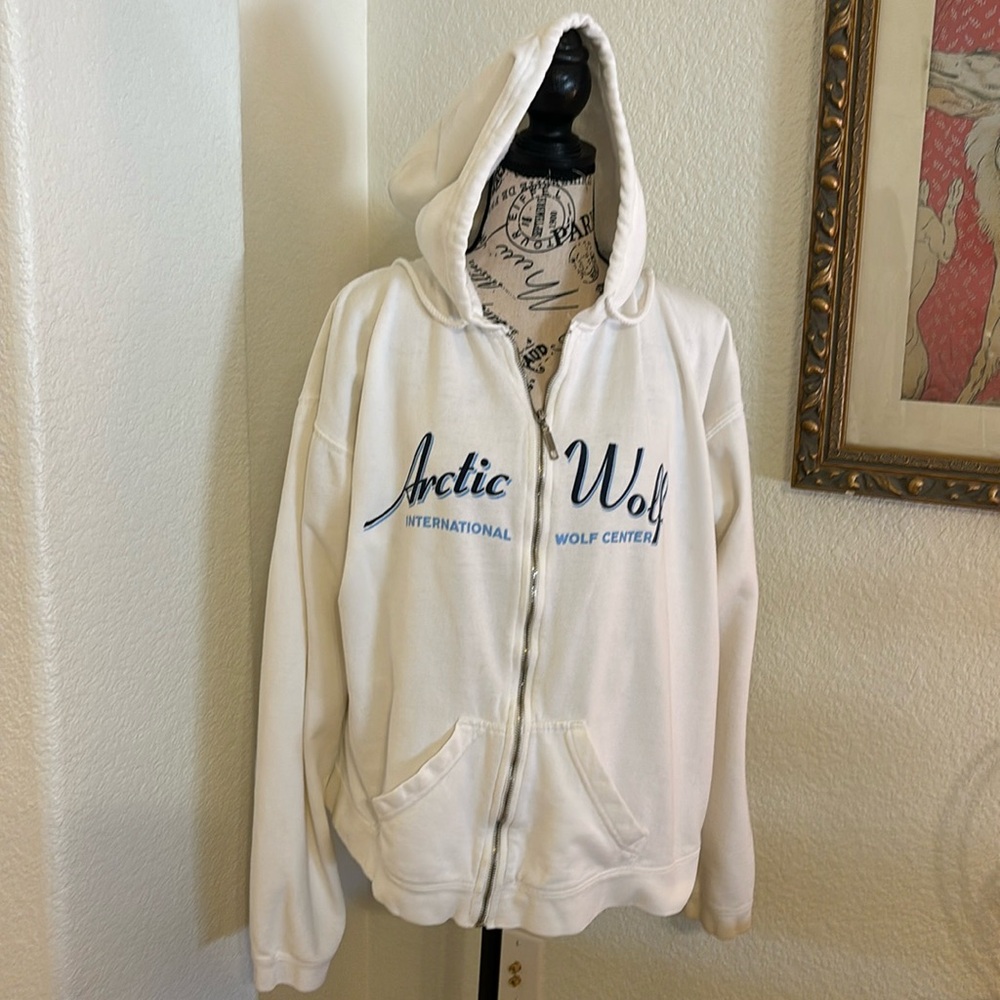 International Wolf Center White Artic Wolf Hoodie